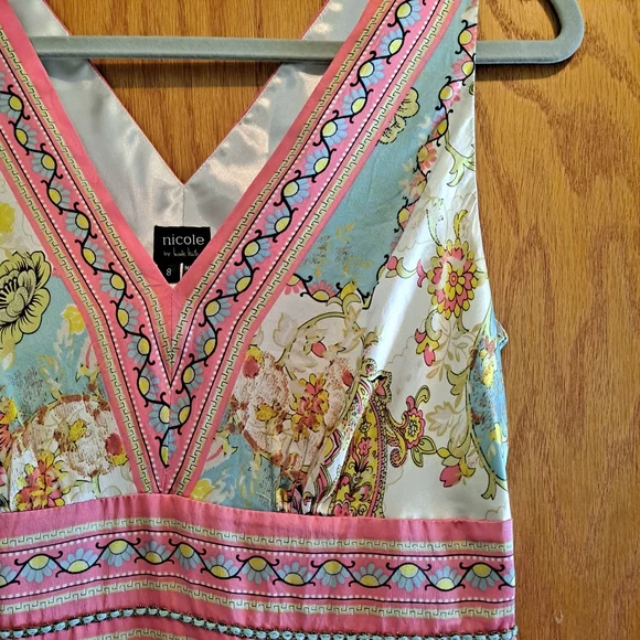 Nicole Miller | Y2K Dress Silk Floral Print - Picture 3 of 9